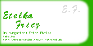 etelka fricz business card